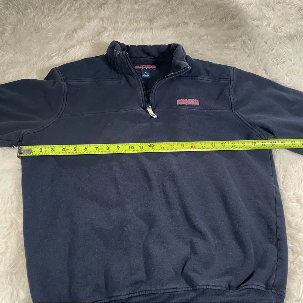 Vineyard Vines Men's Surf Shep quarter zip Navy Sweater - Picture 4 of 6